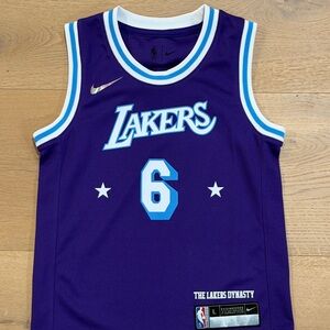 Los Angeles Lakers 75th Anniversary Lebron James Jersey #6 Little Kids Large L